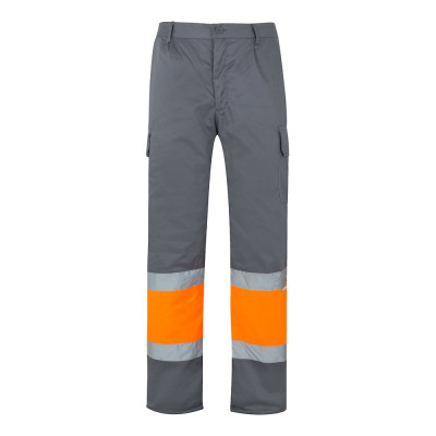 VL POSEIDON. Calças bicolor em sarja multibolsos (210g/m²), em algodão (20) e poliéster (80)
