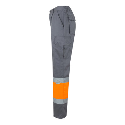 VL POSEIDON. Calças bicolor em sarja multibolsos (210g/m²), em algodão (20) e poliéster (80)