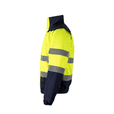 VL JUPITER LARGE. Casaco acolchoado bicolor (180g/m²) em poliéster (100), com recobrimento de PU
