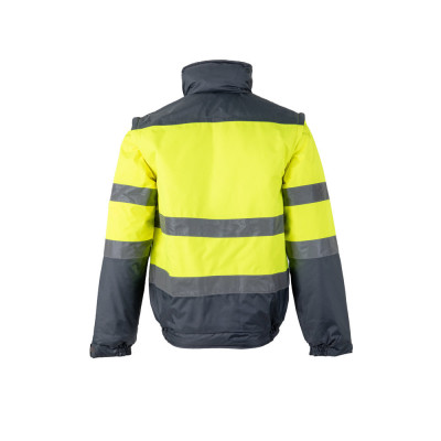 VL JUPITER LARGE. Casaco acolchoado bicolor (180g/m²) em poliéster (100), com recobrimento de PU