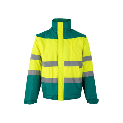VL JUPITER LARGE. Casaco acolchoado bicolor (180g/m²) em poliéster (100), com recobrimento de PU