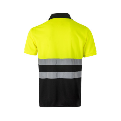 VL CUPID LARGE. Two-tone bird-eye polo shirt (160g/m²) with short sleeves, in polyester (100)