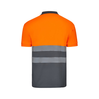 VL CUPID LARGE. Two-tone bird-eye polo shirt (160g/m²) with short sleeves, in polyester (100)
