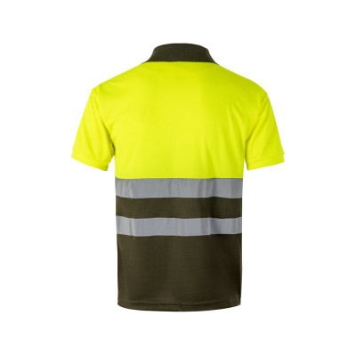 VL CUPID LARGE. Two-tone bird-eye polo shirt (160g/m²) with short sleeves, in polyester (100)