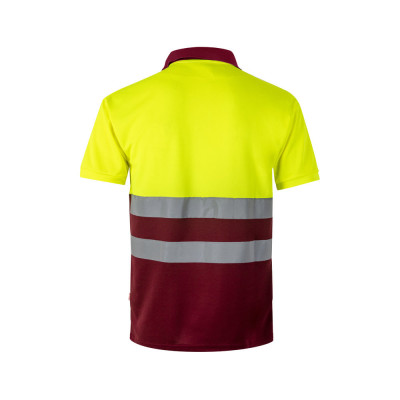 VL CUPID LARGE. Two-tone bird-eye polo shirt (160g/m²) with short sleeves, in polyester (100)