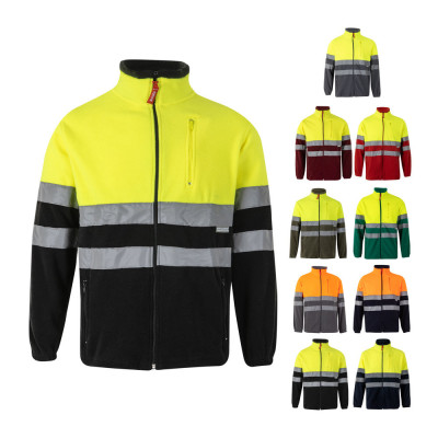 VL EROS LARGE. Casaco polar bicolor (280g/m²), em poliéster (100)