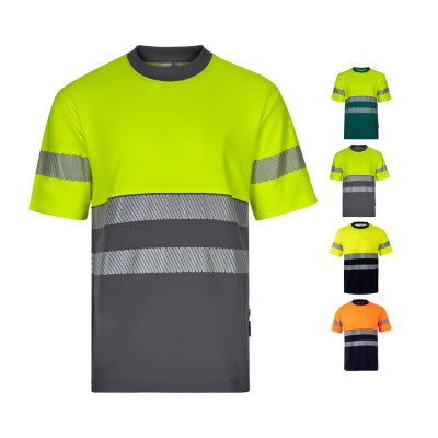 VL BASTET. Two-tone piqué T-shirt (150g/m²), in cotton (55) and polyester (45)