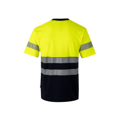 VL BASTET. Two-tone piqué T-shirt (150g/m²), in cotton (55) and polyester (45)