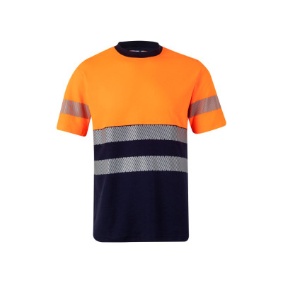 VL BASTET. Two-tone piqué T-shirt (150g/m²), in cotton (55) and polyester (45)