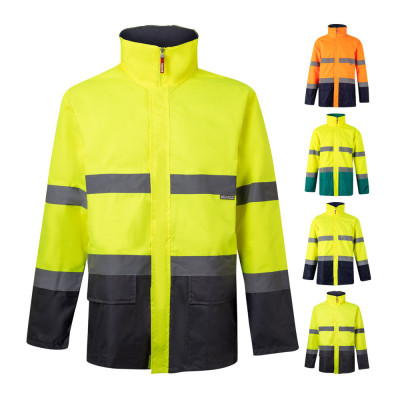 VL THEMIS. Parka bicolor (190g/m²), em poliéster (100), com revestimento em PU