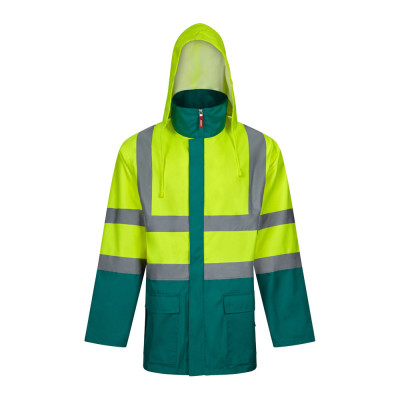 VL JUNO LARGE. Two-tone 4-in-1 parka (180g/m²), in polyester (100) with PU coating