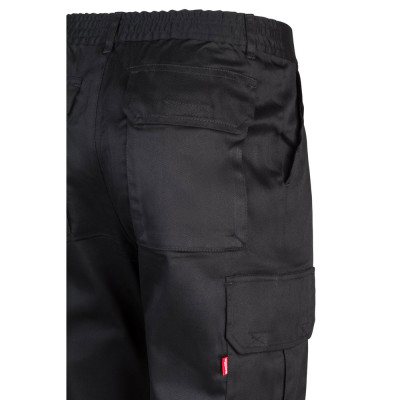 VL MABON. Calças em sarja (200g/m²) multibolsos,em algodão (35) e poliéster (65)