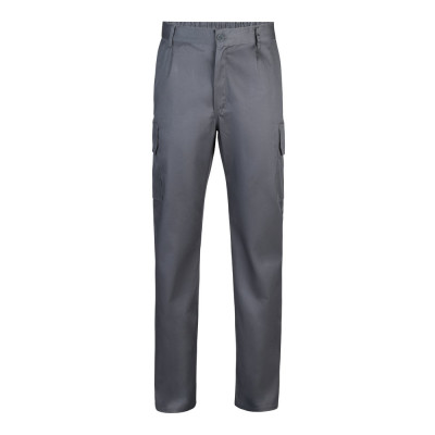 VL MABON. Calças em sarja (200g/m²) multibolsos,em algodão (35) e poliéster (65)