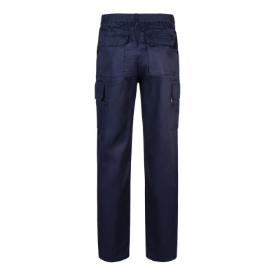 VL MABON. Calças em sarja (200g/m²) multibolsos,em algodão (35) e poliéster (65)