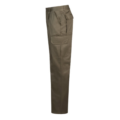 VL MABON. Calças em sarja (200g/m²) multibolsos,em algodão (35) e poliéster (65)