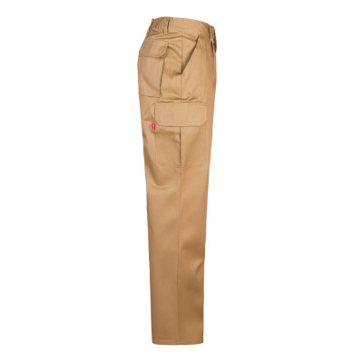 VL MABON. Calças em sarja (200g/m²) multibolsos,em algodão (35) e poliéster (65)