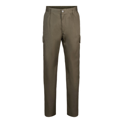 VL MABON. Calças em sarja (200g/m²) multibolsos,em algodão (35) e poliéster (65)