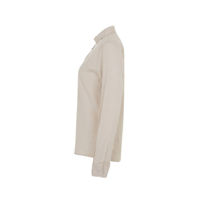 VL PRITHVI WOMEN. Camisa Oxford (180 g/m²) para mulher em algodão (50), poliéster (45) e elastano (5)