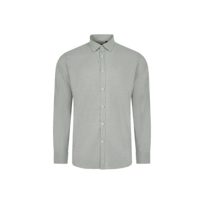 VL PRITHVI MAN. Men's Oxford shirt (180 g/m²) in cotton (50), polyester (45) and elastane (5)