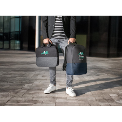 GENOA. Pasta para portátil almofadado em poliéster reciclado 600D de alta densidade 15