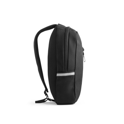DELFOS. Mochila a tiracolo em poliéster reciclado 300D e poliéster reciclado 600D, com forro em poliéster reciclado 210D