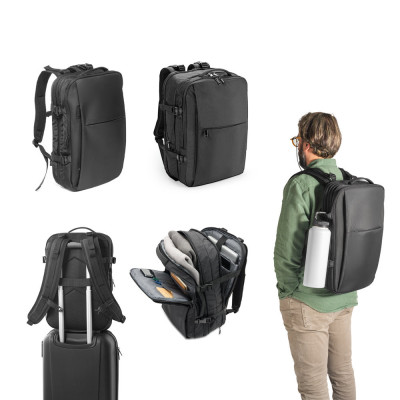 DALLAS. Mochila de viagem em poliéster reciclado 600D de alta densidade para computador portátil 17'3