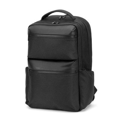 COPENHAGEN. Mochila em twill reciclado repelente à água com dois bolsos frontais de grande dimensão 17'3