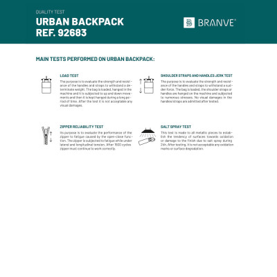 URBAN BACKPACK. 14'' laptop backpack in soft shell and tarpaulin