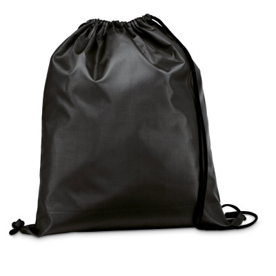 CARNABY. Saco tipo mochila em 210D com cordões em preto