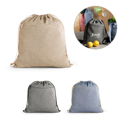 CHANCERY. Saco tipo mochila com algodão reciclado (70), poliéster (30 rPET) (140 g/m²)