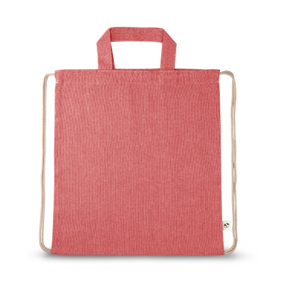 RISSANI. Saco tipo mochila com algodão reciclado (70) e poliéster (30 rPET) (140 g/m²)