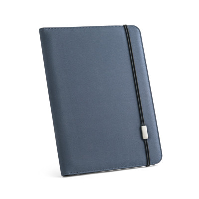 EMERGE FOLDER II. A4 folder in recycled polyester (100 rPET) 300D with elastic closure