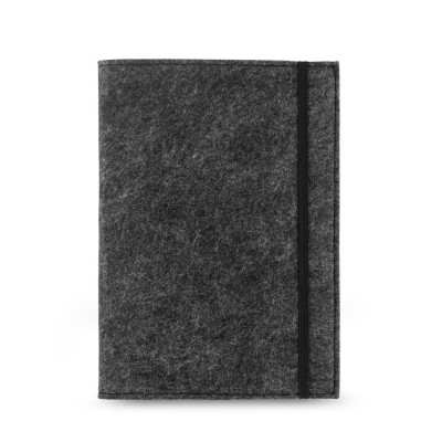 BALDWIN. Bloco de notas A5 com capa em feltro reciclado (100 rPET) e páginas pautadas em papel 100 reciclado