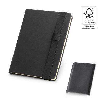 SHAKESPEARE. A5 notepad in PU with smooth ivory-colored sheets