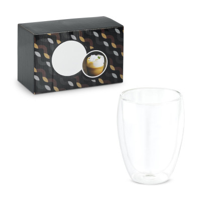 MACHIATO DUO. Conjunto de 2 copos de vidro borossilicato