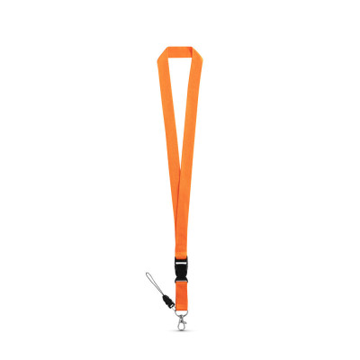 ANQUETIL. Lanyard em poliéster com mosquetão em metal