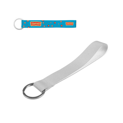 SLOUGH. SET Lanyard SUBLIMATION Short II (20 mm) em poliéster reciclado (100 rPET) com Argola Ø 32 mm