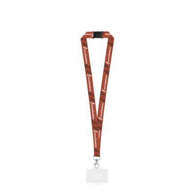 CARLISLE. SET Lanyard SUBLIMATION Long II (20 mm) com mosquetão de gatilho 20 mm, fecho de segurança e Porta-crachá / cartões rí