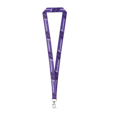 WINDSOR. SET Lanyard SUBLIMATION Long II (20 mm) in recycled polyester (100 rPET) with Hook Trigger Snap 20 mm