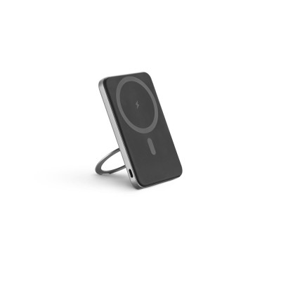 WARSHEL 5. Power bank magnética 5'000 mAh com carregador wireless super rápido 15W em ABS reciclado (100 rABS) com suporte