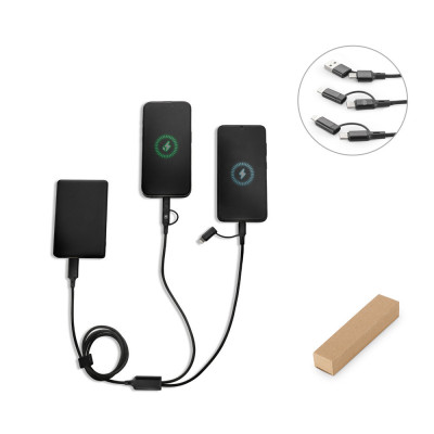 BERTOZZI. Super-fast 6-in-1 USB cable made from recycled aluminum (20) and recycled PET (4)