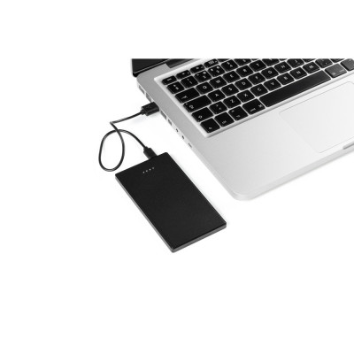 DENNING. Power bank 5'000 mAh slim em aço inoxidável
