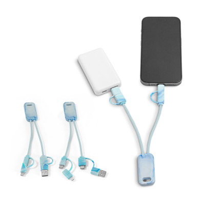 BERNERS. Superfast 6-in-1 USB cable in recycled PET (100 rPET)