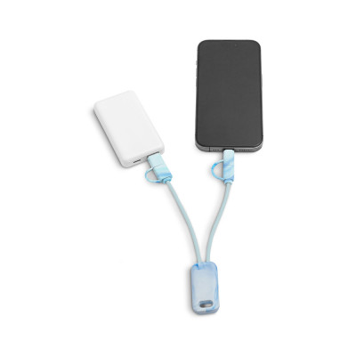 BERNERS. Cabo USB super rápido 6 em 1 em PET reciclado (100 rPET)
