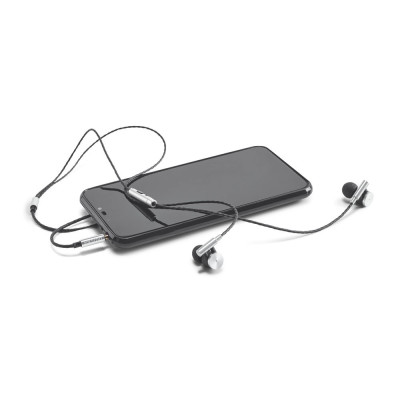 VIBRATION. Metal and ABS earphones with microphone
