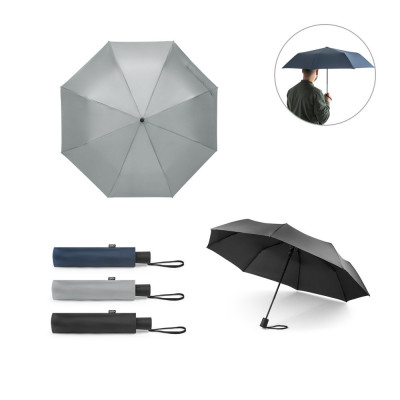 CIMONE. Guarda-chuva em poliéster reciclado (100 rPET) 190T pongee dobrável com abertura automática