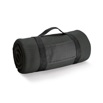 THORPE. Fleece blanket with removable handle (180 g/m²)