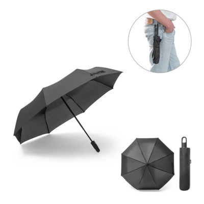 GUSTAVO. Guarda-chuva em poliéster reciclado (100 rPET) 190T pongee com abertura e fecho automático