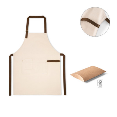 HOLM. 100 cotton canvas apron (320 g/m²) with metal details