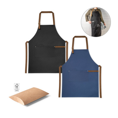 VESPER. 100 cotton canvas apron (300 g/m²) with metal details
